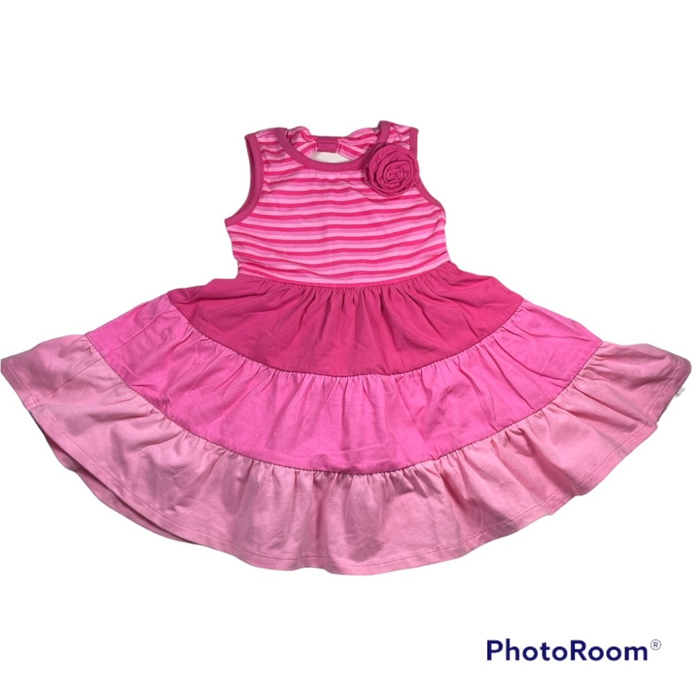 NWOT pink tonal knit tiered ruffle dress size 3T